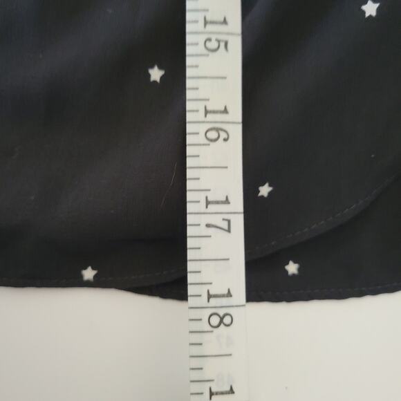 Sage the Label Black Asymmetric Mini Skirt with Stars Size Large - Picture 11 of 11